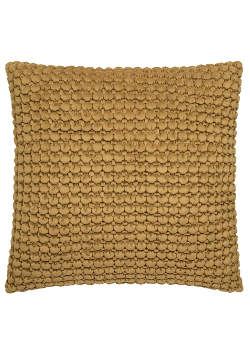Appletree Bobble Tufted Ochre Filled Cushion - 55 x 55cm Image 2