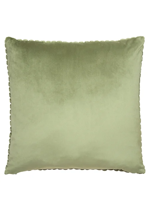 Appletree Bobble Tufted Olive Filled Cushion - 55 x 55cm Image 3