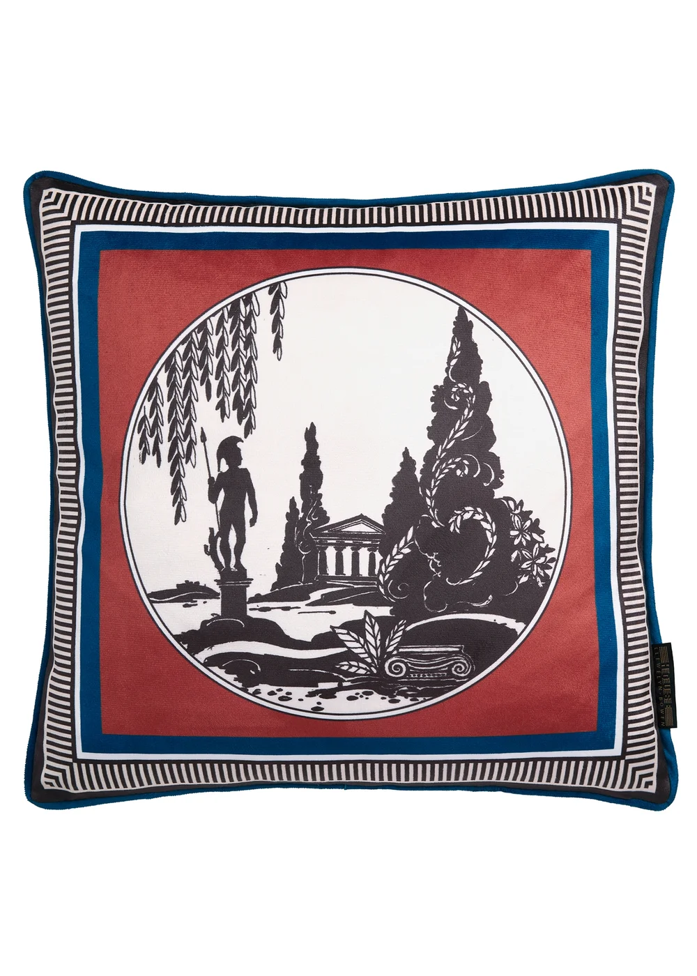 Laurence Llewelyn-Bowen Arcadia Velvet Red Filled Cushion - 43W X 43D Image 2