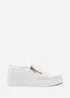Where's That From Florina White Zip Trainer With Diamante Toe - Size 3 Image 2