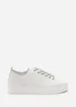 Where's That From Eliane White Lace-up Low Wedge Trainer - 8 Image 2