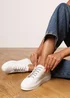 Where's That From Eliane White Lace-up Low Wedge Trainer - 8 Image 1