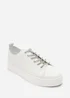 Where's That From Eliane White Lace-up Low Wedge Trainer - 8 Image 3