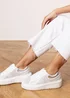 Where's That From Darcia White Chunky Sole Trainer With Diamante Pattern - Size 3 Image 6