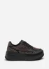 Where's That From Caia Black Lace-Up Trainer With Diamante Detail - Size 5 Image 2