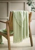 Appletree Textured Knit Heavyweight Green Throw - 130 x 180cm Image 1