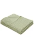 Appletree Textured Knit Heavyweight Green Throw - 130 x 180cm Image 2