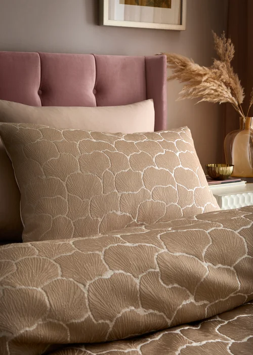 Soiree Ginko Jacquard Jacquard Natural Duvet Cover Set - Double Image 2