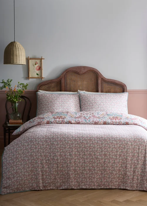 Appletree Floral Damask Super Soft Multi Colour Duvet Cover Set - Double Image 4