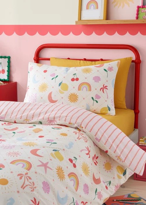 Bedlam Dreamscape Digitally Printed Multi Colour Duvet Cover Set - Single Image 2