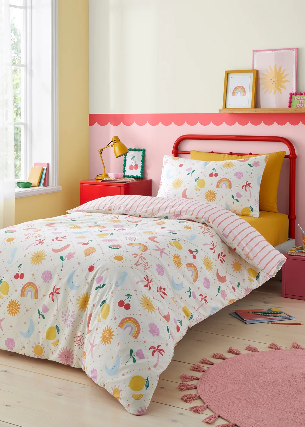 Bedlam Dreamscape Digitally Printed Multi Colour Duvet Cover Set - Single Image 1