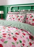 Bedlam Fun Strawberries Digitally Printed Pink Duvet Cover Set - Single Image 3