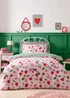 Bedlam Fun Strawberries Digitally Printed Pink Duvet Cover Set - Single Image 5