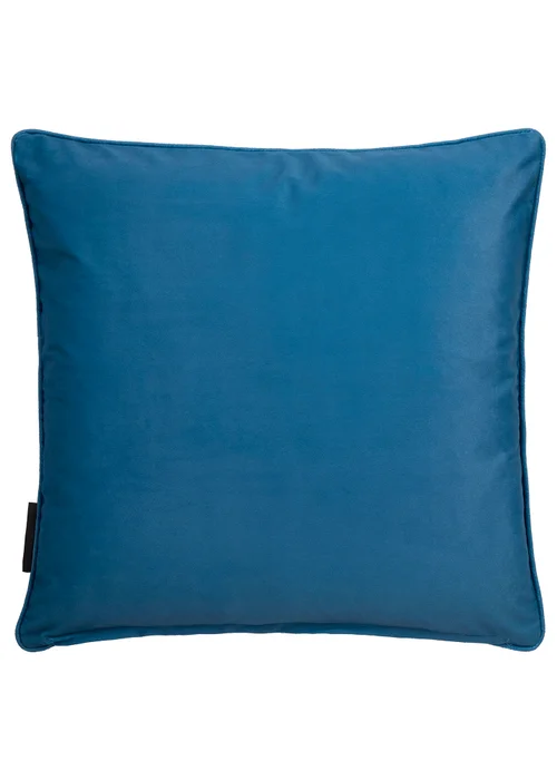 Laurence Llewelyn-Bowen Diva Embroidery Velvet Teal Filled Cushion - 43W X 43D Image 3