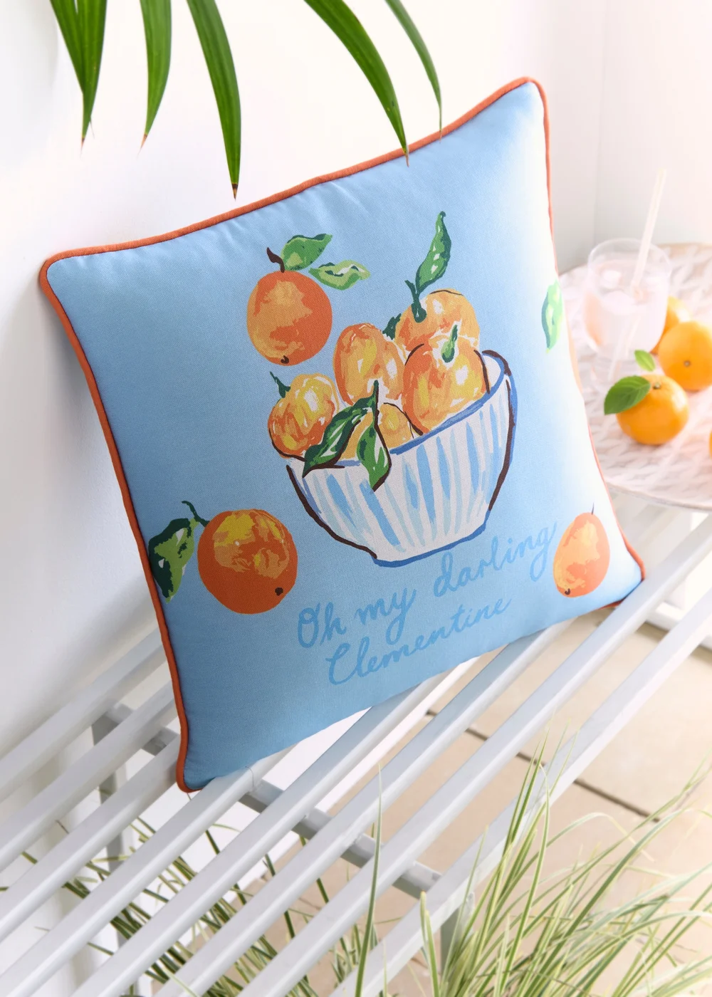 Fusion My Darling Clementine Showerproof Multi Colour Filled Cushion - 43W X 43D Image 1