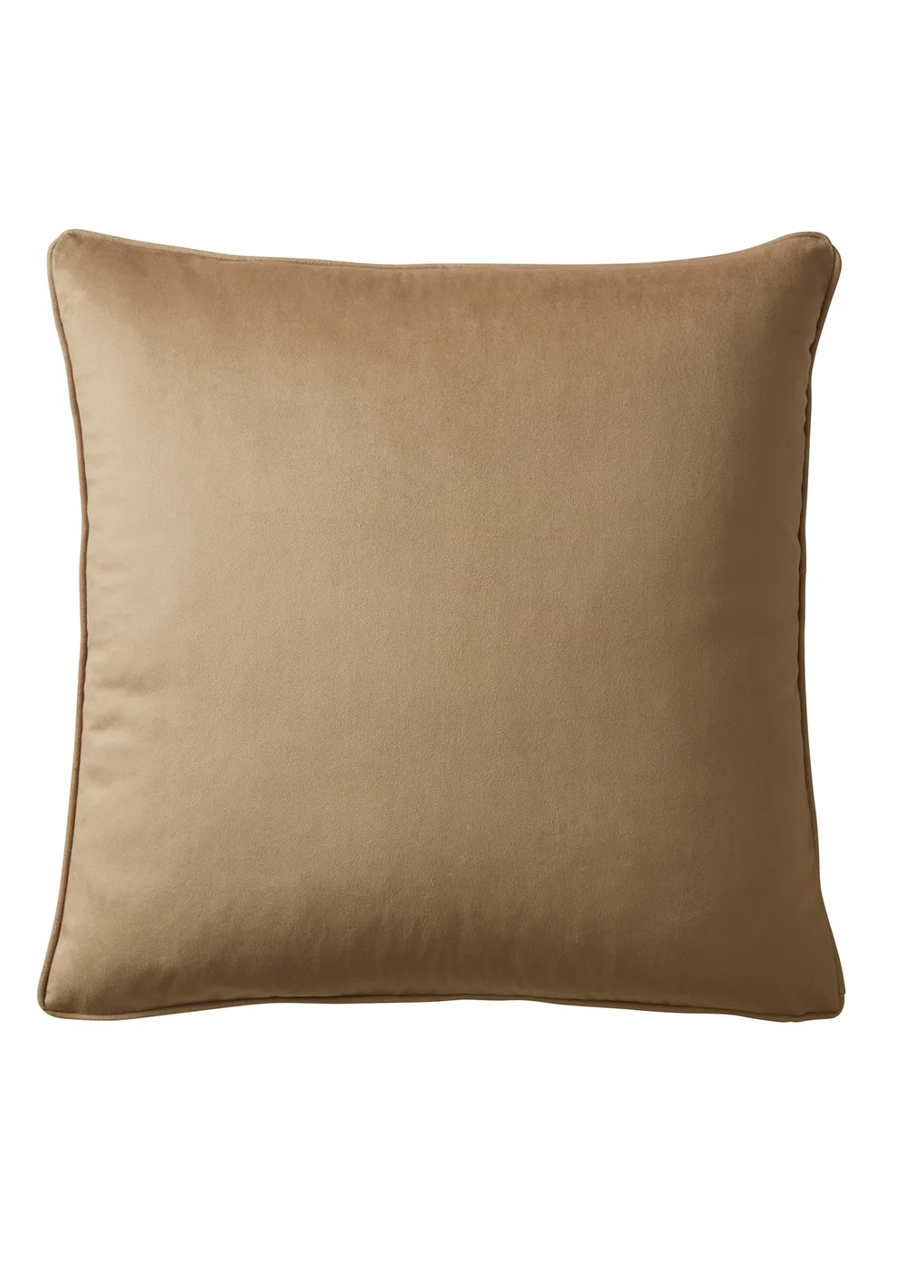 Appletree Harlan Velvet Taupe Filled Cushion - 55 x 55cm Image 2