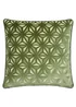 Appletree Star Geo Velvet Green Filled Cushion - 43W X 43D Image 3