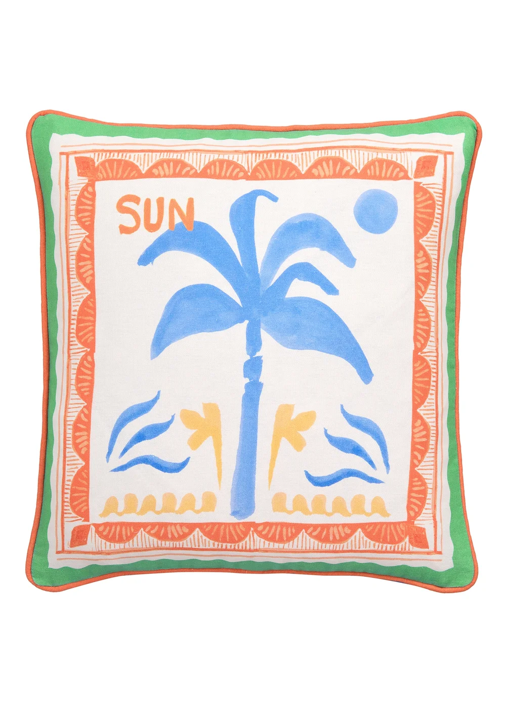 Fusion Soleil Palm Outdoor Showerproof Multi Colour Filled Cushion - 43W X 43D Image 2