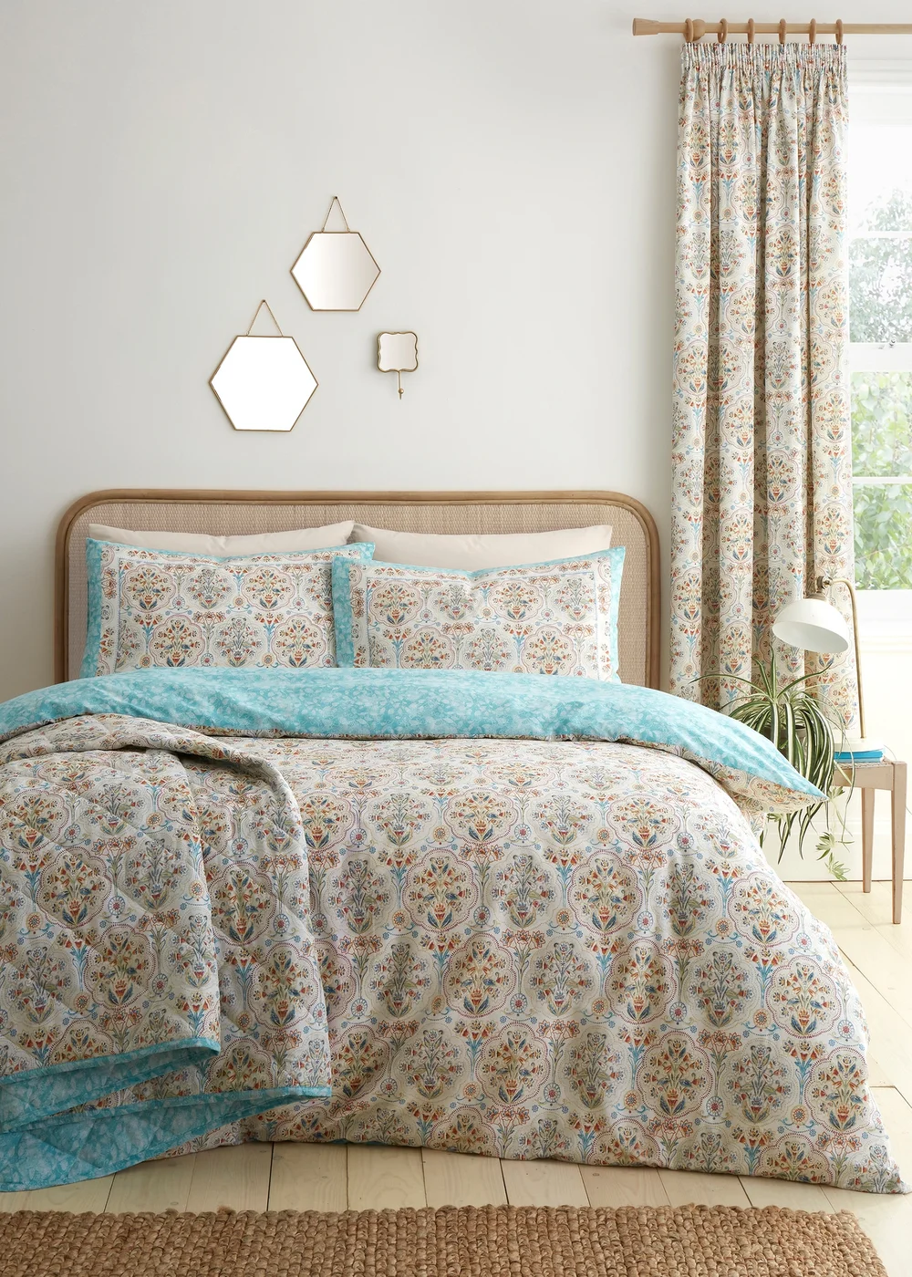 Dreams & Drapes Edena Decorative Floral Quilted Natural Bedspread - 200 x 230cm Image 3