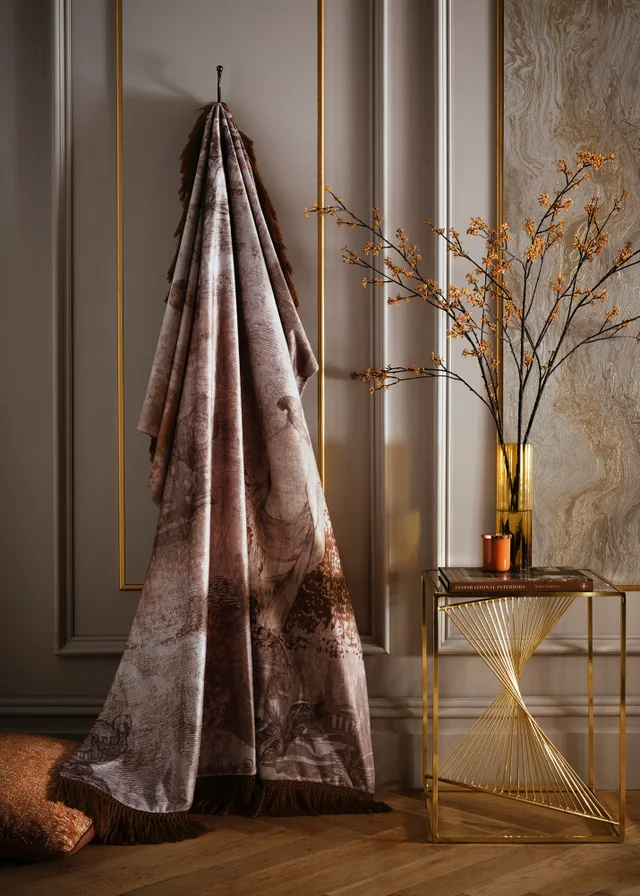 Laurence Llewelyn-Bowen Venus Primavera Velvet Natural Throw