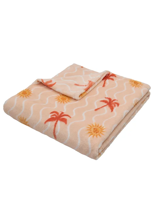 Fusion Soleil Fleece Coral Throw - 120 X 150 Image 2