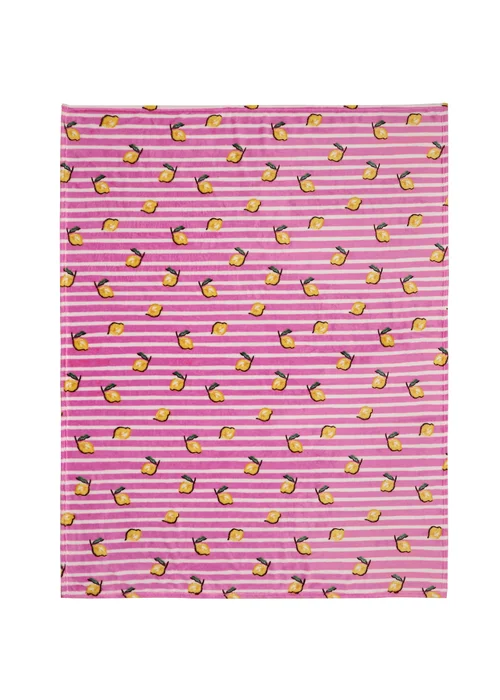 Fusion Summer Fruits Super Soft Pink Throw - 120 X 150 Image 3