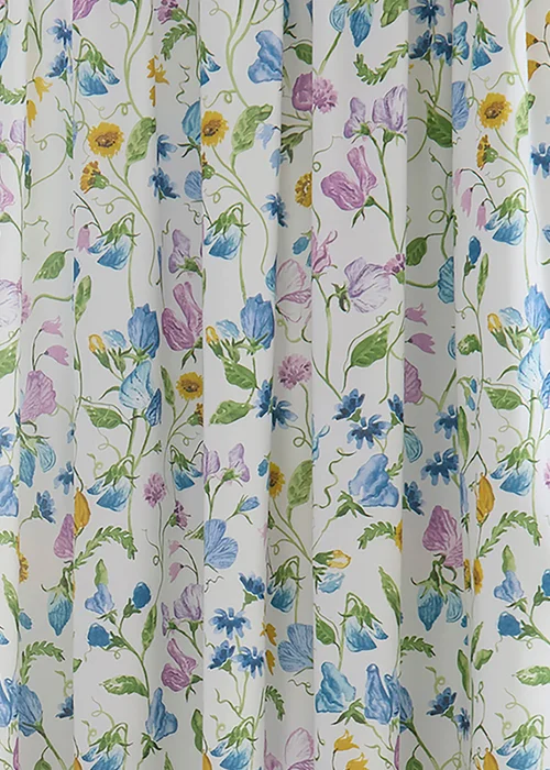Dreams & Drapes Sweetpea Floral Easy Hang Lilac Pencil Pleat Curtains - 66W X 72D (168x183cm) Image 3