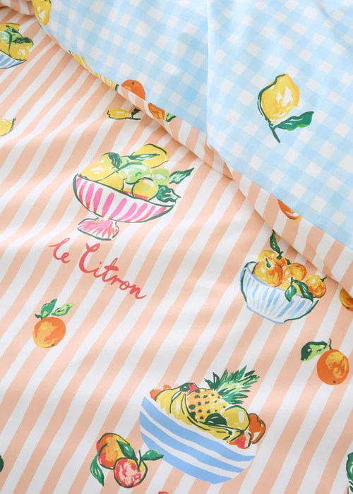 Fusion Summer Fruits Reversible Multi Colour Duvet Cover Set - Single Image 3