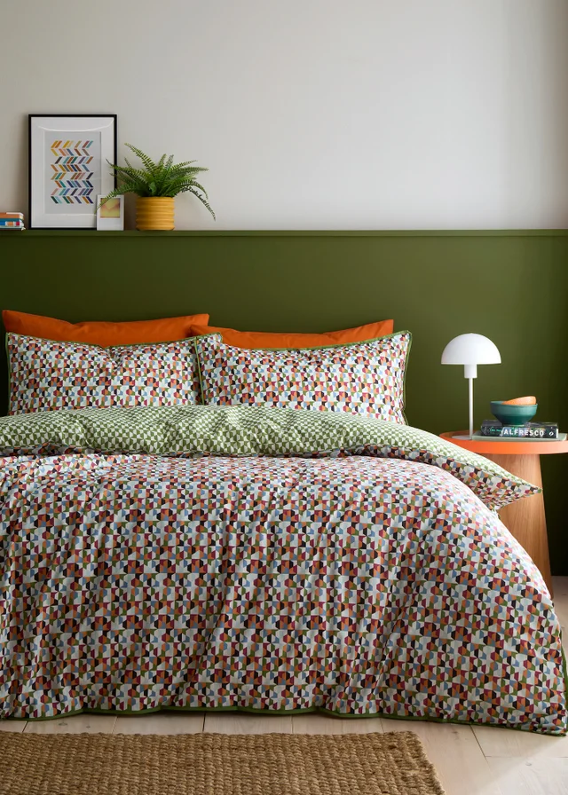 Appletree Star Geo Reversible Natural Duvet Cover Set