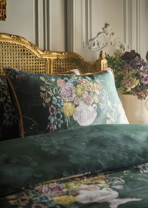 Laurence Llewelyn-Bowen Tuscan Holiday Soft Touch Green Duvet Cover Set - Double Image 2