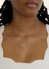 Golden Moments Sterling Silver Rhodium Plated CZ Infinity Necklace - One Size Image 3