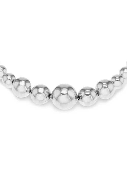 Golden Moments Sterling Silver Graduated Beads Bracelet - One Size Image 2