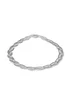 Golden Moments Sterling Silver Plait Flexible Herringbone Bracelet - One Size Image 1