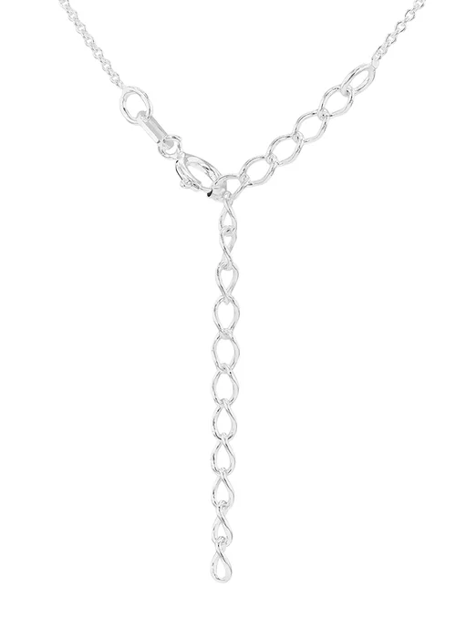 Golden Moments Sterling Silver Puff Heart Necklace - One Size Image 2