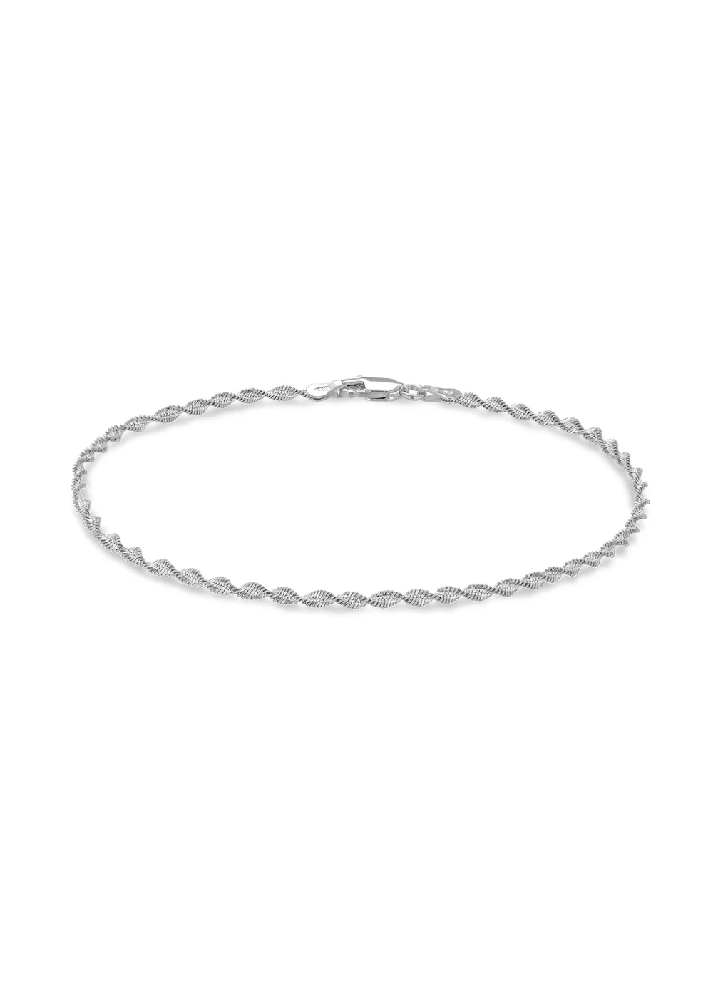 Golden Moments Sterling Silver Twisted Herringbone Bracelet - One Size Image 1
