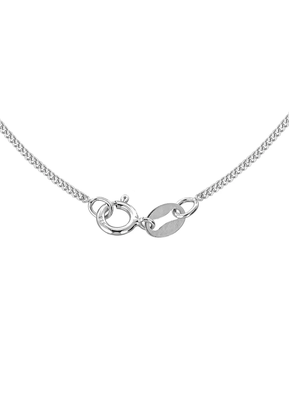 Golden Moments Sterling Silver Rhodium Plated Diamond Cut Evil Eye Pendant On Chain - One Size Image 2