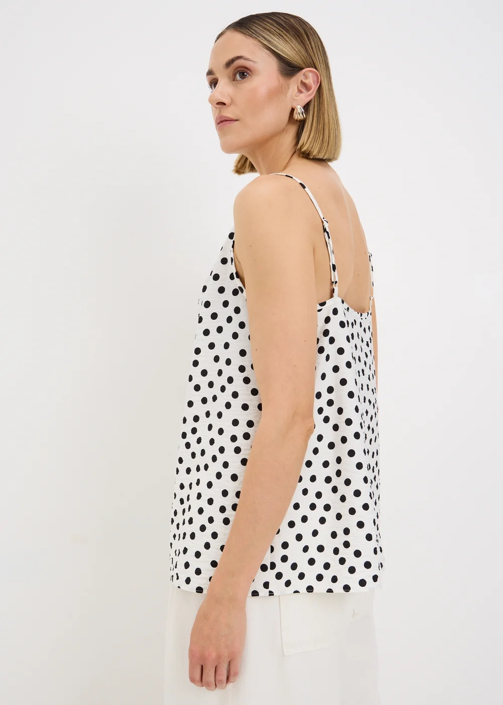 Cream Spot Print Cami Top - 14 Image 1