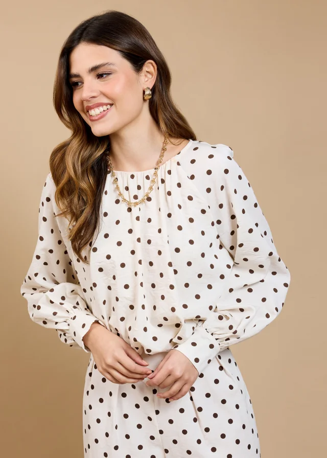 Little Mistress Polka Dot Balloon Top