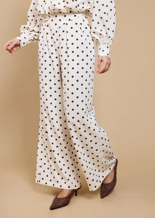 Little Mistress Polka Dot Wide Leg Trousers - 16 Image 4