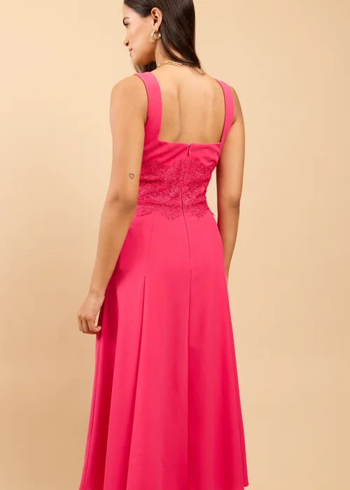 Little Mistress Pink Lace Detail Midaxi Dress - 12 Image 2