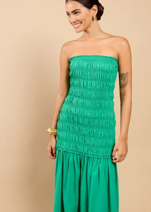 Little Mistress Green Bandeau Dropped Waist Maxi Dress Vicky Pattison EDIT - 12 Image 4
