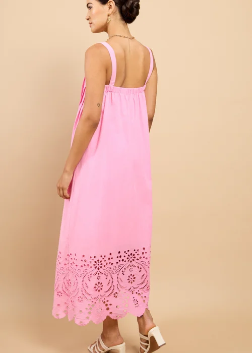 Little Mistress Pink Embroidered Hem Midaxi Dress Vicky Pattison EDIT - 10 Image 2