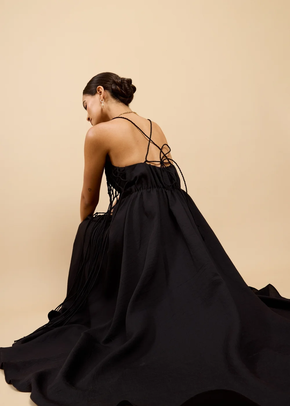 Little Mistress Black Tassel Midaxi Dress - 16 Image 5
