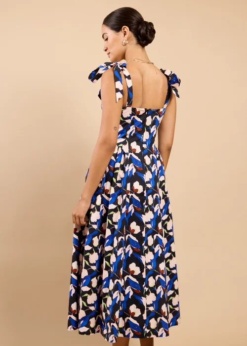 Little Mistress Floral Print Tie Strap Midaxi Dress Vicky Pattison EDIT - 16 Image 2