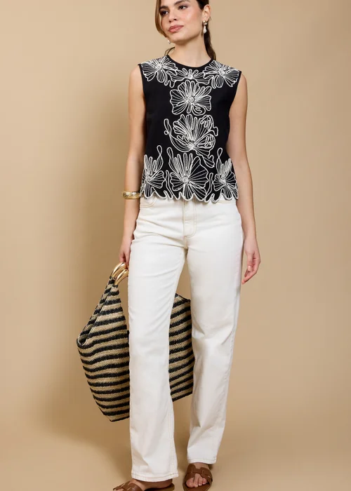 Little Mistress Black Cornelli Top - S Image 4