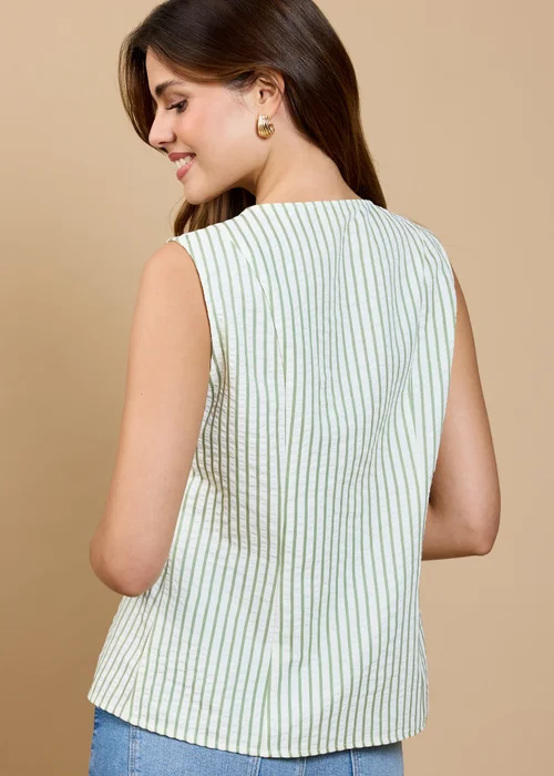 Little Mistress Stripe Tie Detail Top - M Image 2