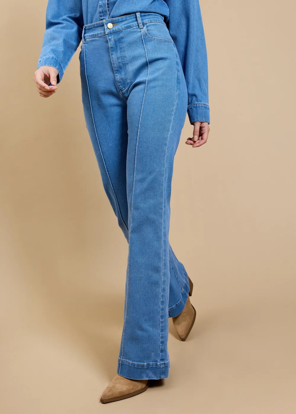 Little Mistress Blue Wide Leg Jeans Vicky Pattison EDIT - 14 Image 4
