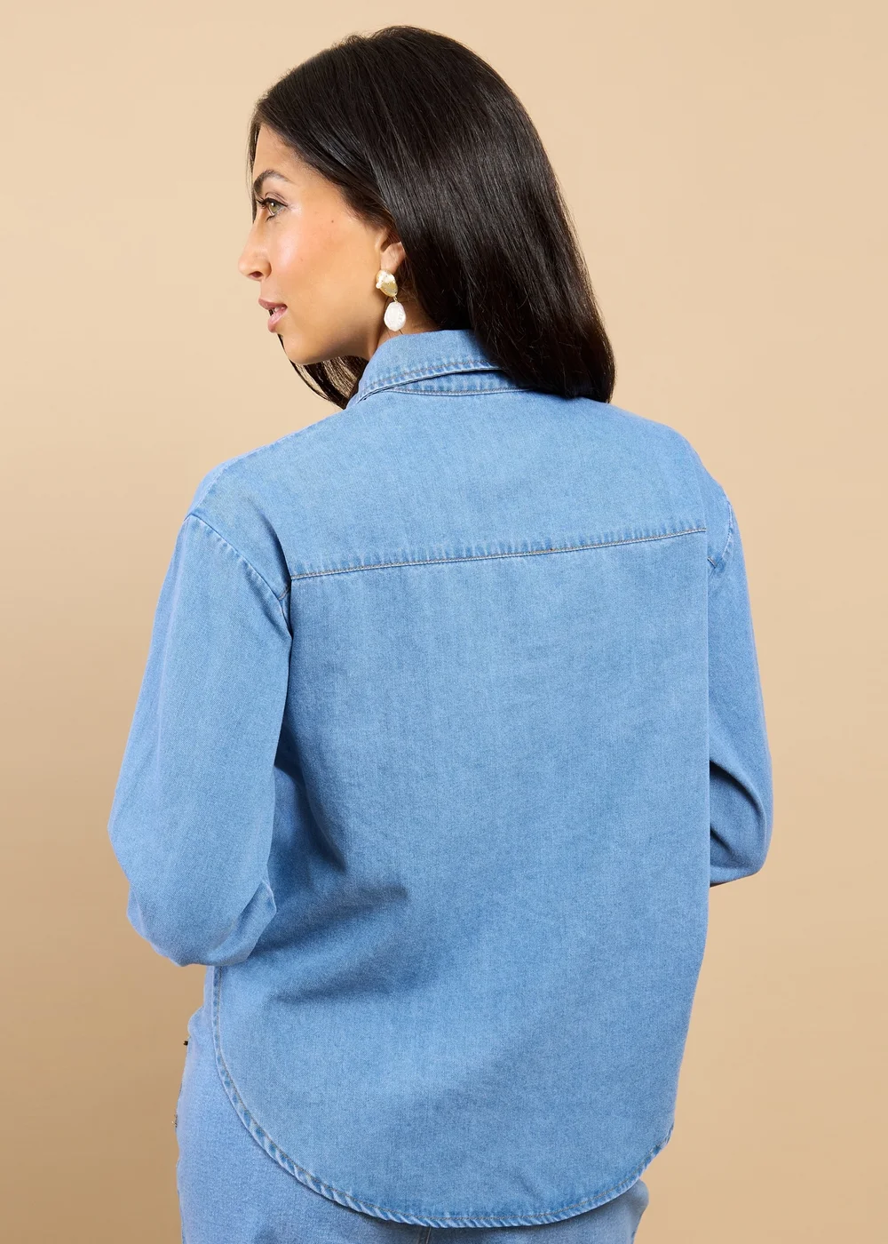 Little Mistress Blue Denim Shirt Vicky Pattison EDIT - XL Image 2