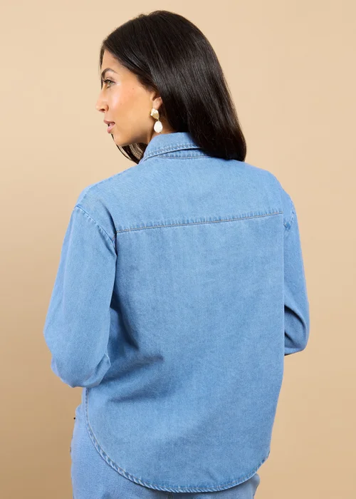 Little Mistress Blue Denim Shirt Vicky Pattison EDIT - XL Image 2