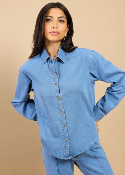 Little Mistress Blue Denim Shirt Vicky Pattison EDIT - XL Image 1